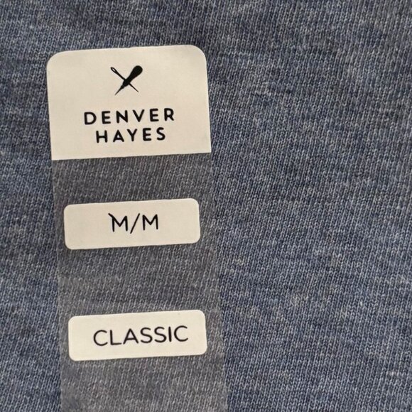 Denver Hayes Classic Fit 100% Cotton T-Shirt - Blue Heather - New with Tags! - Picture 5 of 5